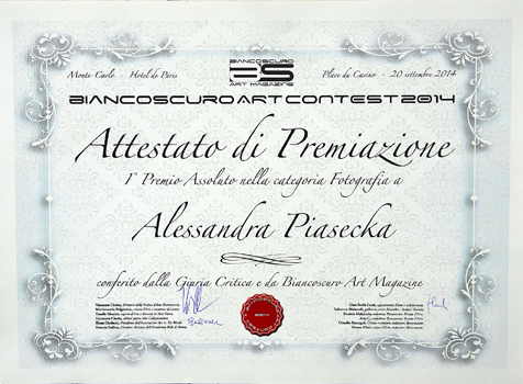 Alessandra wins Biancoscuro's art contest