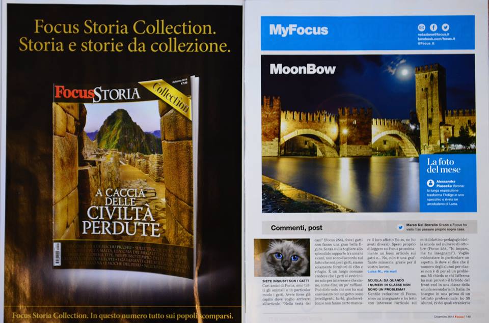 Focus publishes Alessandra's Moonbow article
